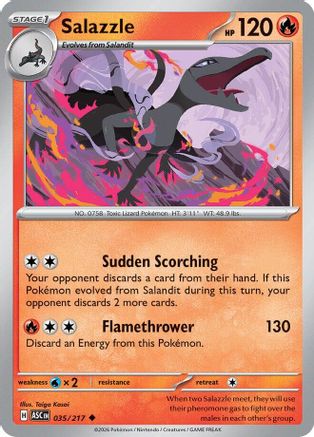 [PKM] Salazzle 035/217  - Reverse Holofoil ME Ascended Heroes - Uncommon