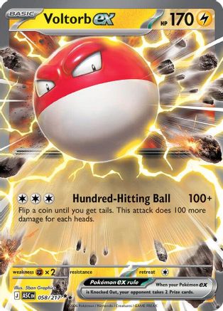[PKM] Voltorb ex 058  - Holofoil ME Ascended Heroes - Double Rare