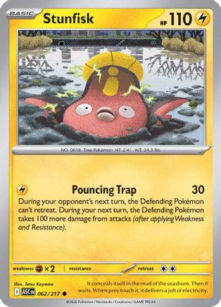 [PKM] Stunfisk 062  - Reverse Holofoil ME Ascended Heroes - Common