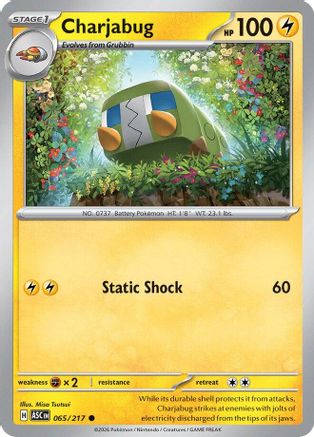 [PKM] Charjabug 065  - Reverse Holofoil ME Ascended Heroes - Common