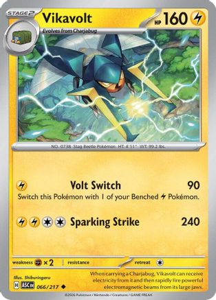 [PKM] Vikavolt 066/217  - Reverse Holofoil ME Ascended Heroes - Uncommon