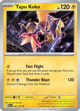 [PKM] Tapu Koko 067  - Holofoil ME Ascended Heroes - Rare