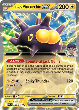 [PKM] Hop's Pincurchin ex 068  - Holofoil ME Ascended Heroes - Double Rare