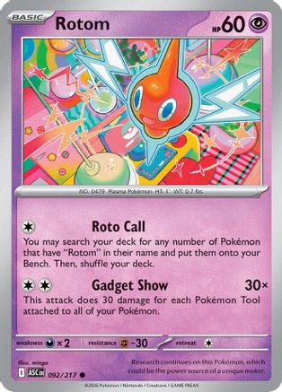 [PKM] Rotom 092  - Reverse Holofoil ME Ascended Heroes - Common