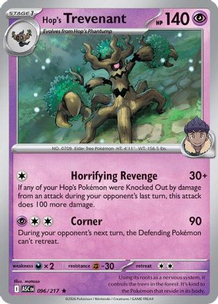[PKM] Hop's Trevenant 096/217  - Holofoil ME Ascended Heroes - Rare