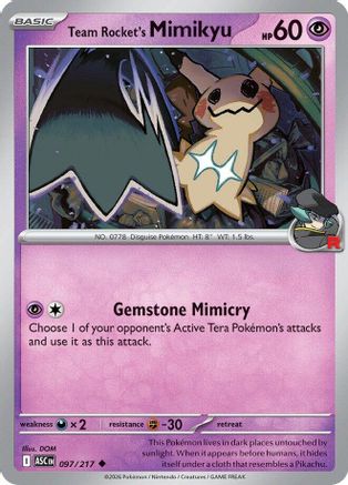 [PKM] Team Rocket's Mimikyu 097/217  ME Ascended Heroes - Uncommon