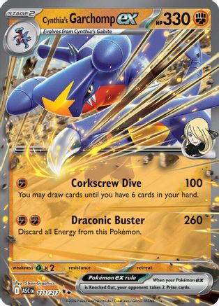 [PKM] Cynthia's Garchomp ex 111  - Holofoil ME Ascended Heroes - Double Rare