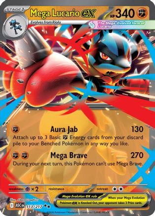 [PKM] Mega Lucario ex 113  - Holofoil ME Ascended Heroes - Double Rare