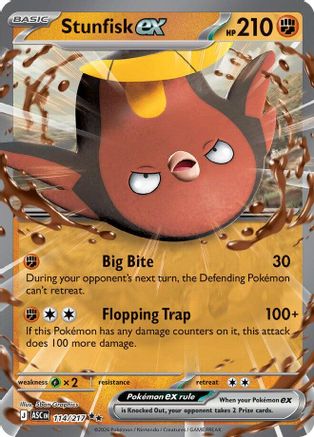 [PKM] Stunfisk ex 114/217  - Holofoil ME Ascended Heroes - Double Rare