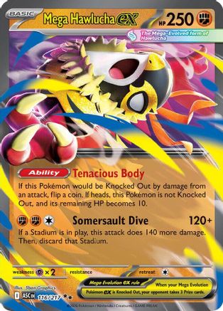 [PKM] Mega Hawlucha ex 116/217  - Holofoil ME Ascended Heroes - Double Rare