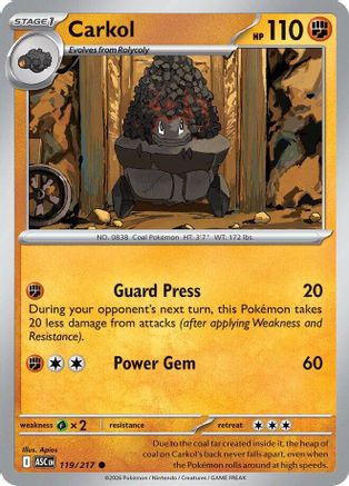 [PKM] Carkol 119  ME Ascended Heroes - Common