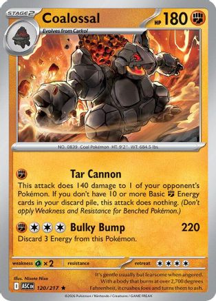 [PKM] Coalossal 120  - Reverse Holofoil ME Ascended Heroes - Rare