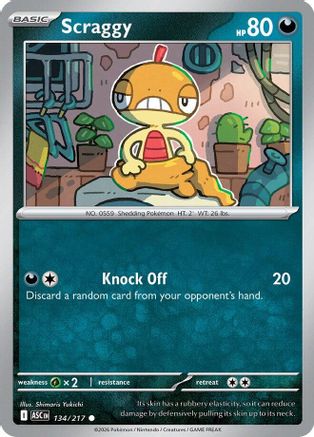 [PKM] Scraggy 134  - Reverse Holofoil ME Ascended Heroes - Common