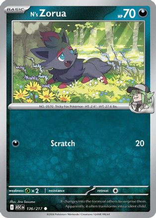 [PKM] N's Zorua 136  ME Ascended Heroes - Common