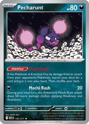 [PKM] Pecharunt 143  - Holofoil ME Ascended Heroes - Rare