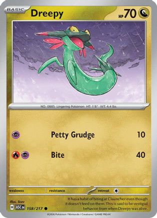[PKM] Dreepy 158/217  - Reverse Holofoil ME Ascended Heroes - Common
