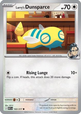 [PKM] Larry's Dunsparce 163  - Reverse Holofoil ME Ascended Heroes - Common