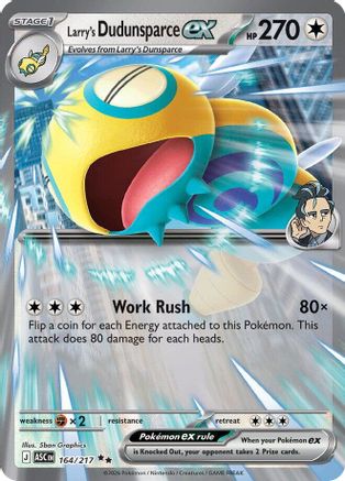 [PKM] Larry's Dudunsparce ex 164  - Holofoil ME Ascended Heroes - Double Rare