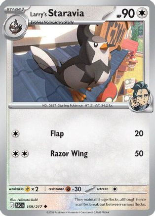 [PKM] Larry's Staravia 169  - Reverse Holofoil ME Ascended Heroes - Uncommon