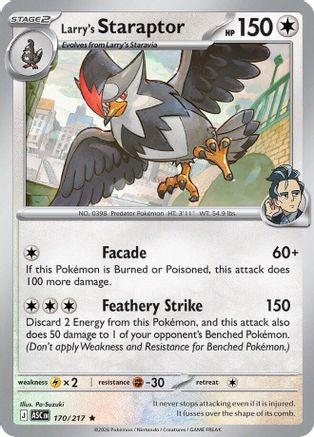 [PKM] Larry's Staraptor 170/217  - Holofoil ME Ascended Heroes - Rare