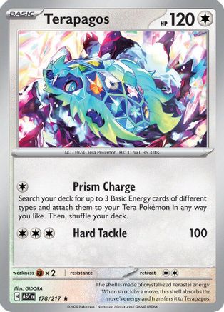 [PKM] Terapagos 178  - Reverse Holofoil ME Ascended Heroes - Rare