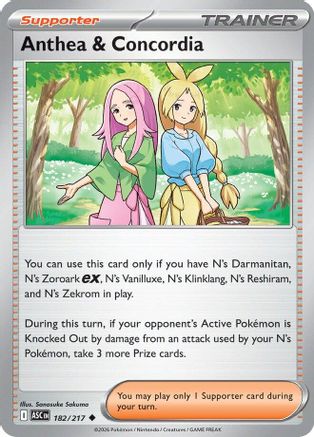 [PKM] Anthea & Concordia 182/217  - Reverse Holofoil ME Ascended Heroes - Uncommon
