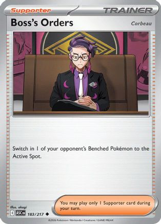 [PKM] Boss's Orders [Corbeau] 183/217  ME Ascended Heroes - Uncommon