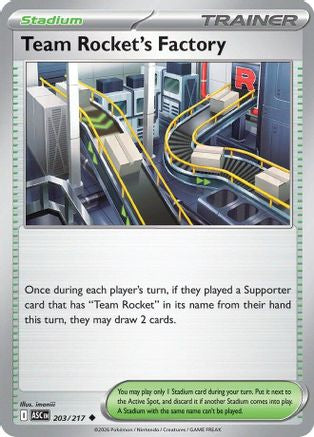 [PKM] Team Rocket's Factory 203  - Reverse Holofoil ME Ascended Heroes - Uncommon