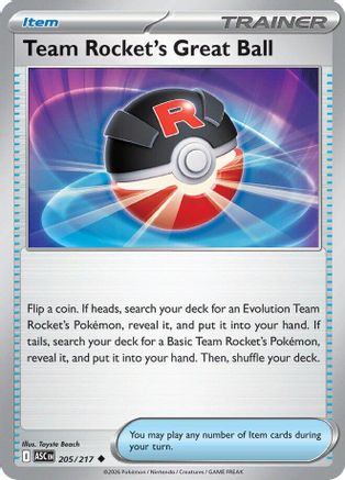 [PKM] Team Rocket's Great Ball 205  ME Ascended Heroes - Uncommon