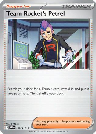 [PKM] Team Rocket's Petrel 207  - Reverse Holofoil ME Ascended Heroes - Uncommon