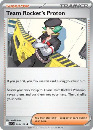 [PKM] Team Rocket's Proton 208  - Reverse Holofoil ME Ascended Heroes - Uncommon