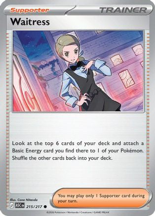 [PKM] Waitress 215  - Reverse Holofoil ME Ascended Heroes - Common