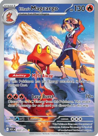 [PKM] Ethan's Magcargo 222/217  - Holofoil ME Ascended Heroes - Illustration Rare