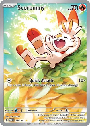[PKM] Scorbunny 225/217  - Holofoil ME Ascended Heroes - Illustration Rare