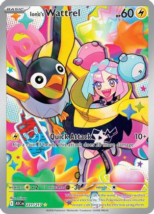 [PKM] Iono's Wattrel 231/217  - Holofoil ME Ascended Heroes - Illustration Rare
