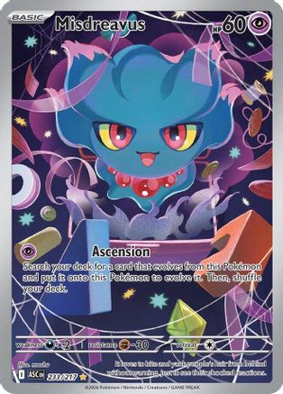 [PKM] Misdreavus 233/217  - Holofoil ME Ascended Heroes - Illustration Rare