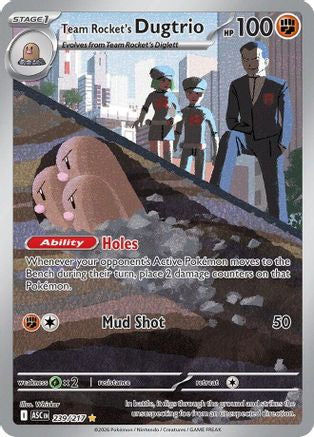 [PKM] Team Rocket's Dugtrio 239/217  - Holofoil ME Ascended Heroes - Illustration Rare