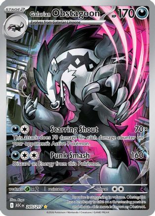 [PKM] Galarian Obstagoon 245/217  - Holofoil ME Ascended Heroes - Illustration Rare
