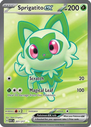 [PKM] Sprigatito ex 251  - Holofoil ME Ascended Heroes - Ultra Rare