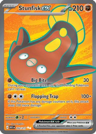 [PKM] Stunfisk ex 252/217  - Holofoil ME Ascended Heroes - Ultra Rare