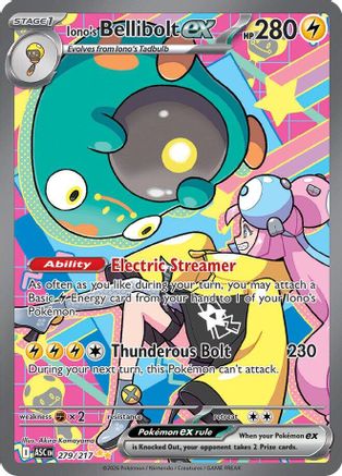 [PKM] Iono's Bellibolt ex 279/217  - Holofoil ME Ascended Heroes - Special Illustration Rare