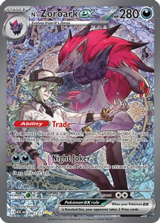 [PKM] N's Zoroark ex 286/217  - Holofoil ME Ascended Heroes - Special Illustration Rare