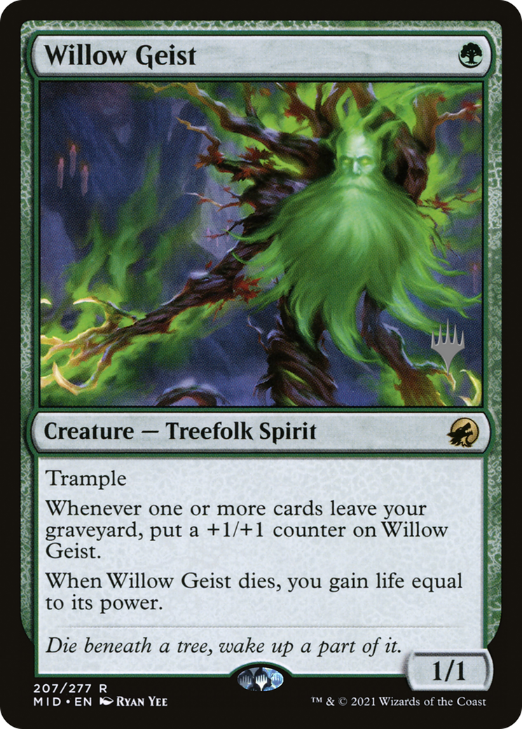 {R} Willow Geist (Promo Pack) [Innistrad: Midnight Hunt Promo Pack][PP MID 207]