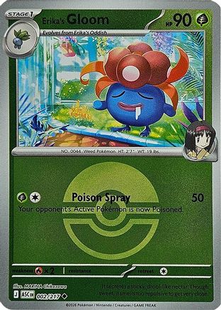 [PKM] Erika's Gloom (Poke Ball) 002  - Reverse Holofoil ME Ascended Heroes - Uncommon
