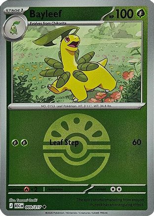 [PKM] Bayleef (Friend Ball) 009  - Reverse Holofoil ME Ascended Heroes - Uncommon