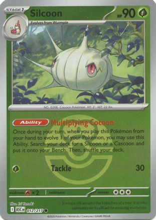 [PKM] Silcoon (Love Ball) 012  - Reverse Holofoil ME Ascended Heroes - Common