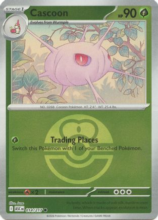 [PKM] Cascoon (Love Ball) 014  - Reverse Holofoil ME Ascended Heroes - Common