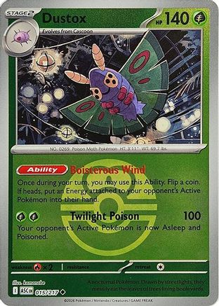 [PKM] Dustox - 015/217 (Love Ball) [ME: Ascended Heroes] Reverse Holofoil