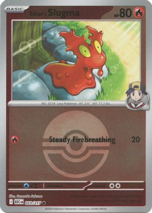 [PKM] Ethan's Slugma (Poke Ball) 023  - Reverse Holofoil ME Ascended Heroes - Common