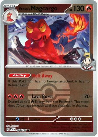 [PKM] Ethan's Magcargo - 024/217 (Poke Ball) [ME: Ascended Heroes] Reverse Holofoil